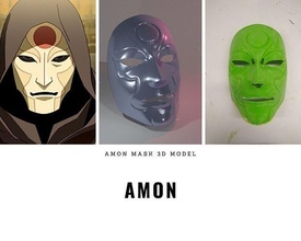 amon máscara avatar leyenda of korra cosplay maestro aire pasatiempo bricolaje diy 3d print model - Mito3D