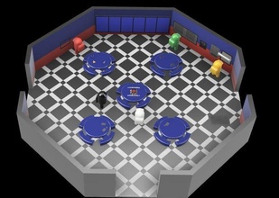 us Cafeteria Diorama Gaming Video Videospiele verdächtig Spiele Spielzeuge 3d print model - Mito3D