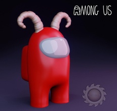 among us evil game toys fanart pc stream amongus character figura juego modelo 3d print miniatures figurines games 3d print model - Mito3D