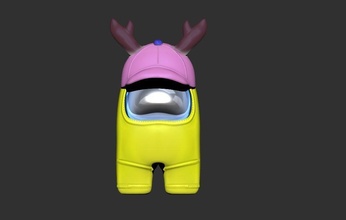 aramızda şapka hd 3d yazdır arasında us vücut astronot uzay teknisyen kişi ilmi giysisi oyun mafya personel oyunlar karakter oyuncaklar canım 3d print model - Mito3D