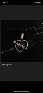 amor pendant printable 3d model design cnc milling ring earring jewel gold silver jewelry love heart arrow pendants 3d print model - Mito3D
