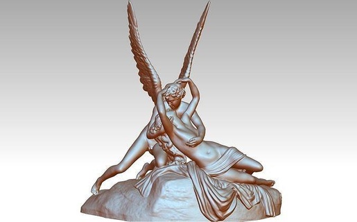 amore Psique canova escultura lumbrera estatua Arte esculturas 3d print model - Mito3D