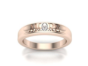 amore anello 038 gioielli moda acquistare 3d modello oro diamante sfida di anelli 3d print model - Mito3D