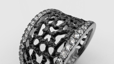 amorfo anillo de abstracción la joyería resumen escultor psycho figura decorativos caos oro 3dmodel plata rodio art el rinoceronte 3dprint hermoso lindo joya los anillos 3d print model - Mito3D