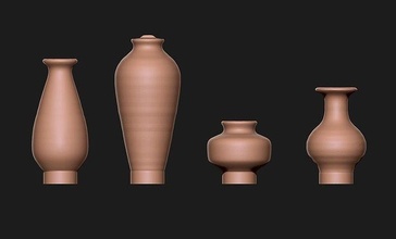 amphoras - vessels miniaturism boardgames wargames pottery clay vase retro ceramic antique modelism miniature diorama small scenary games toys board 3d print model - Mito3D