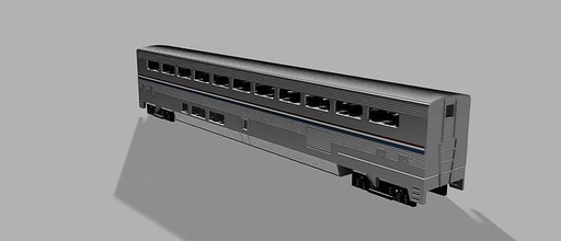 amtrak superliner h0 scale usa h0scale traincar modelrailway modeltrain surfliner railway hobby diy 3d print model - Mito3D