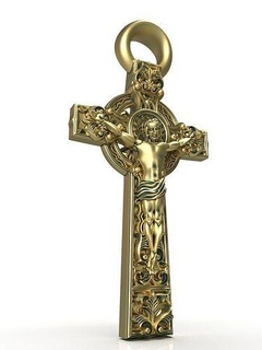 amulet necklace crucifix jesu christ religious 3d casting gold antique sacred religion brass traditional cross ancient isolated retro jewelry buddha religiou object catholicism jewish hebrew instrument christian bible necklaces 3d print model - Mito3D
