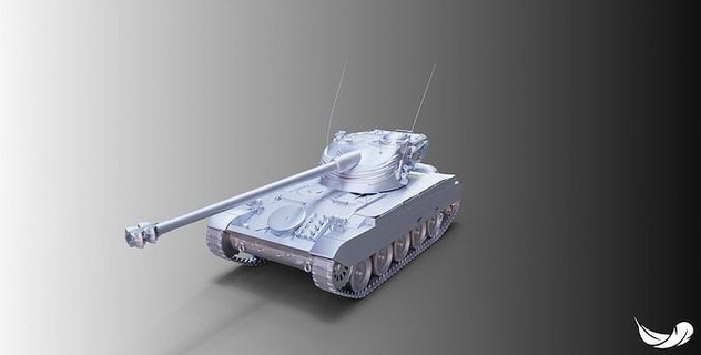 amx 13 105 réservoir 3d modèle fbx stl militaire véhicule arme Jeu Jeux armure jouets 3d print model - Mito3D