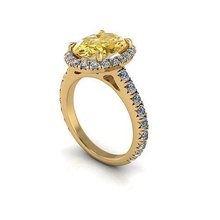 ana Catalina Hoyos Diamant Ring v2 Engagement Juwel Hochzeit Schmuck Silber Gold engagem Mode Sterling Ringe 3d print model - Mito3D