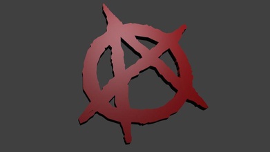 anarchy sign trinket fashion informal 3d punk decoration symbol jewelry chaos cool badass other 3d print model - Mito3D