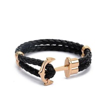l'ancre bijoux de la mode vintage cuir kiel les bracelets 3d print model - Mito3D