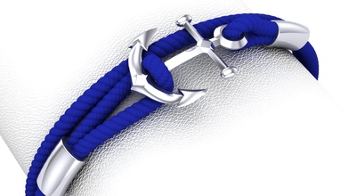 ancre bracelet bijoux or argent bijou mode beauté imprimable sterling platine brillant Marin breloques nautique Collier sport bracelets 3d print model - Mito3D