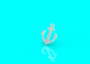 anchor pendant art design charms juwel jewelry pendants 3d print model - Mito3D