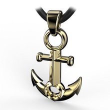 anchor jewelry 3d pendant necklace lower ready people antique design 3ds max obj printable gold silver ztl stl zbrush necklaces 3d print model - Mito3D