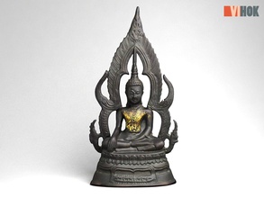 ancien bouddhas phra bouddha chinnarat 3d art décor jeu dieu thaïlande modèles répliques scans sculpture statues statuette rare sacré 3d print model - Mito3D