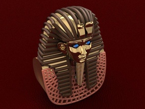 ancien égyptien pharaon tot Ankh amoun or mode bague beauté diamant mariage bijou bijoux 3d print model - Mito3D