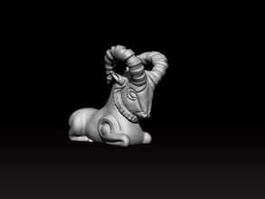 el antiguo persa de cabra la decoración art persia iraní símbolo estatua escultura las esculturas 3d print model - Mito3D