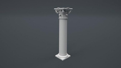 ancient roman pillar print old sculpture stone medieval historic column antique statue retro monument temple games toys 3d print model - Mito3D