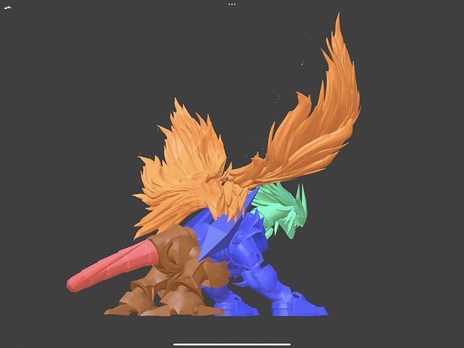 ancientgreymon laranja criatura asas digimon monstro anime desenho animado 3dmodel sifi jogos brinquedos 3D print model - Mito3D