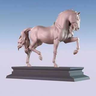 andaluz caballo escultura animal mamífero imprimible estatua naturaleza impresión escuela politécnica esculturas Arte alto highpoly clásico montar granja 3d print model - Mito3D