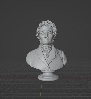 andre marie ampere french physicist mathematician founders science electromagnetism electrodynamics volta maxwell scientist faraday edison electiricity nicolatesla electromagnetic art sculptures 3d print model - Mito3D