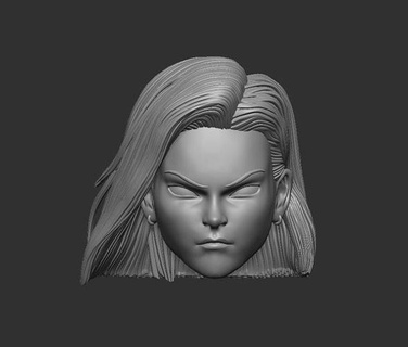 android 18 - headsculpt action figures toy toys games game character accessories printable 3dprint 3d print model - Mito3D