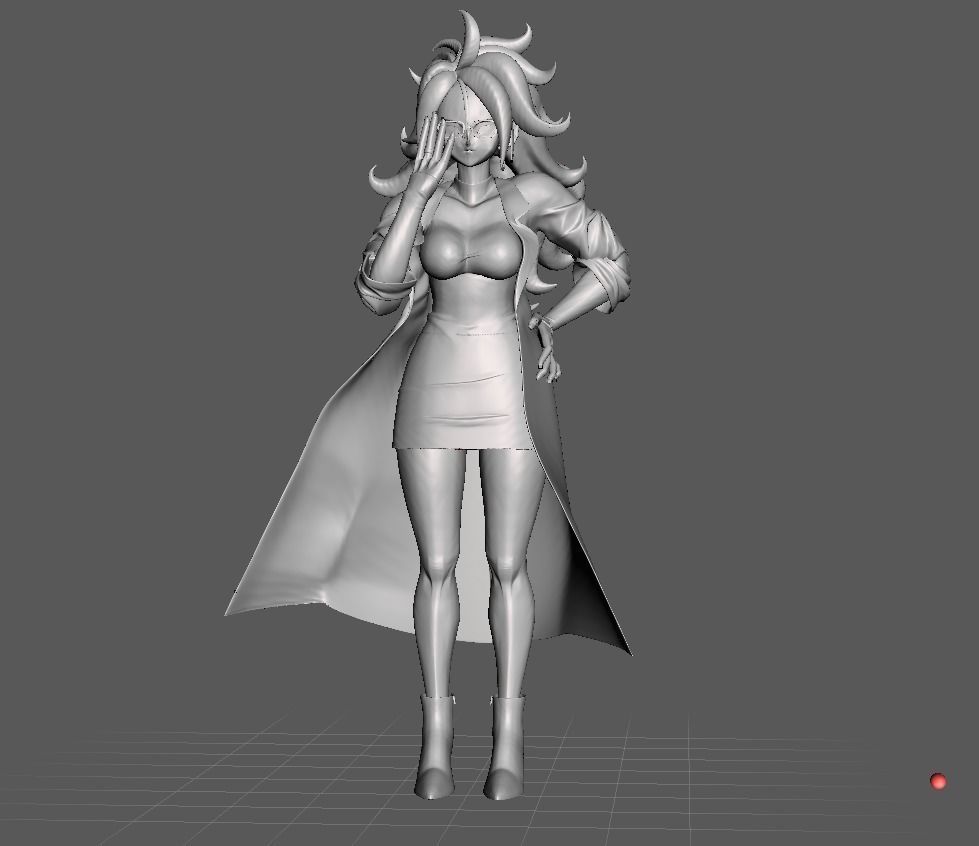 androide 21 humano continuar pelota 3d modelo android21 dbz esfera dragón súper juegos juguetes 3D print model - Mito3D