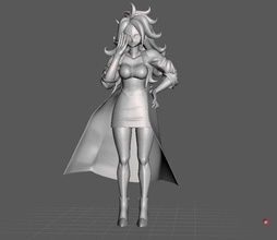 android 21 human dragon ball 3d model android21 dbz dragonball super games toys 3d print model - Mito3D