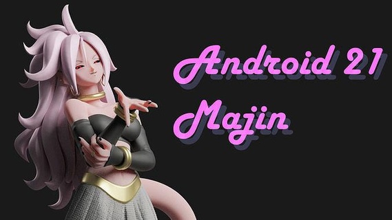 Android 21 Majin android21 carattere fantasia Giochi anime Drago palla ragazza arte sculture 3d print model - Mito3D