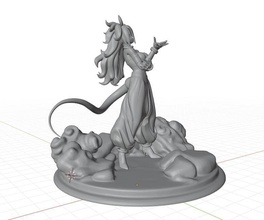 androide no21 arte figura mitología flora criatura ilustración estatua escultura mágico leyenda juegos juguetes 3d print model - Mito3D