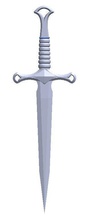 anduril punhal bainha faca espada arma corte afiado laminado senhor anéis senhor of argolas lidar combate passatempo faça 3d print model - Mito3D