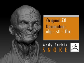 Andy Serkis supremo líder snoke Estrela guerras Jedi força ordem Império rebeldes sith imperador Skywalker Vader vilão 3d print model - Mito3D