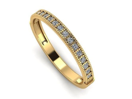 anel 17 brillante joyería joya anillos anillo diamante joyas ouro plata 3d print model - Mito3D