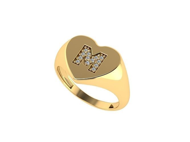 anel alfabeto ouro joalheria prata imprimível amar arte platina diamante anel brilhante anel anelcoracao amor saudade amor Casamento moda beleza aneldamoda gema argolas 3D print model - Mito3D
