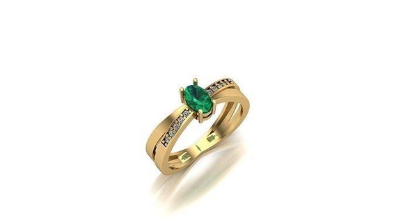 anel Abschluss Schmuck Ring Gold druckbar Ringe Diamant 3d print model - Mito3D