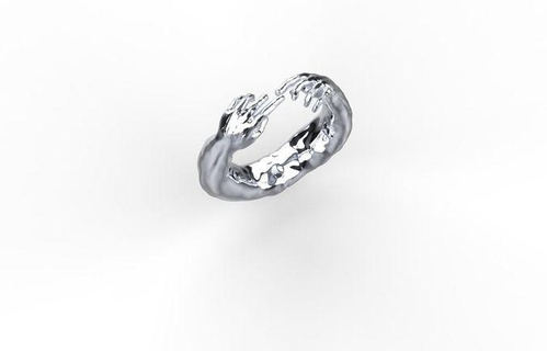anello modello stampa 3d fashion jewellery unico uomo donna jewelry rings ragazzein afermato colorato ring fantasia regalo regalati occasione sorprese 3d print model - Mito3D