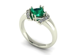 Anello piedras anillo joya gioiello quadrato Moda joyería anillos 3d print model - Mito3D
