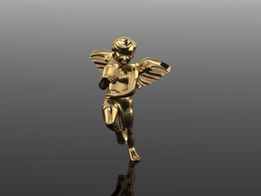 angel art sculpture figure gold silver jewelry jewellery sculptures 3d print model - Mito3D