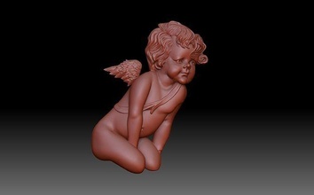 melek Aşk aşk tanrısı bas Rahatlama heykelcik Sanat heykel deko sevgili 3d print model - Mito3D
