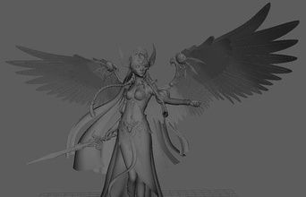 angel anime 3dprint statue gamecharacter games toys game accessories 3d print model - Mito3D