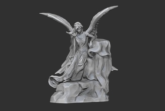 ange statue of ailes sculpture art 3dprint figurines sculptures figure femme 3d print model - Mito3D