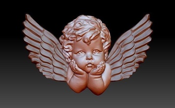 melek heykelcik kolye bebek kanat 3d yazdırılabilir sevimli takı kolyeler gümüş aşk tanrısı sevgili kerubim 3d print model - Mito3D