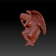angel art cnc 3d printing model decor sculpture messenger archangel girl statue carved statuette sculptures 3d print model - Mito3D