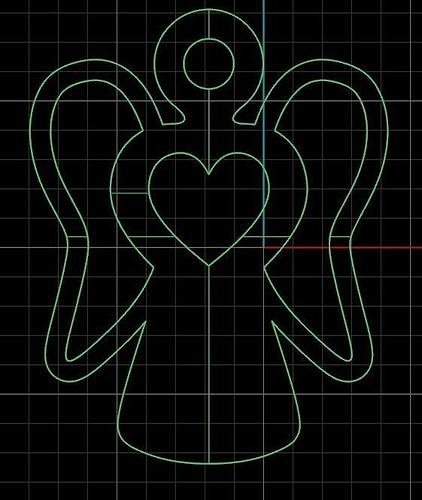 angel symbol geometric art design illustration shape pattern bible angelic simple jewelry pendants 3D print model - Mito3D