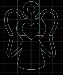 angel symbol geometric art design illustration shape pattern bible angelic simple jewelry pendants 3d print model - Mito3D