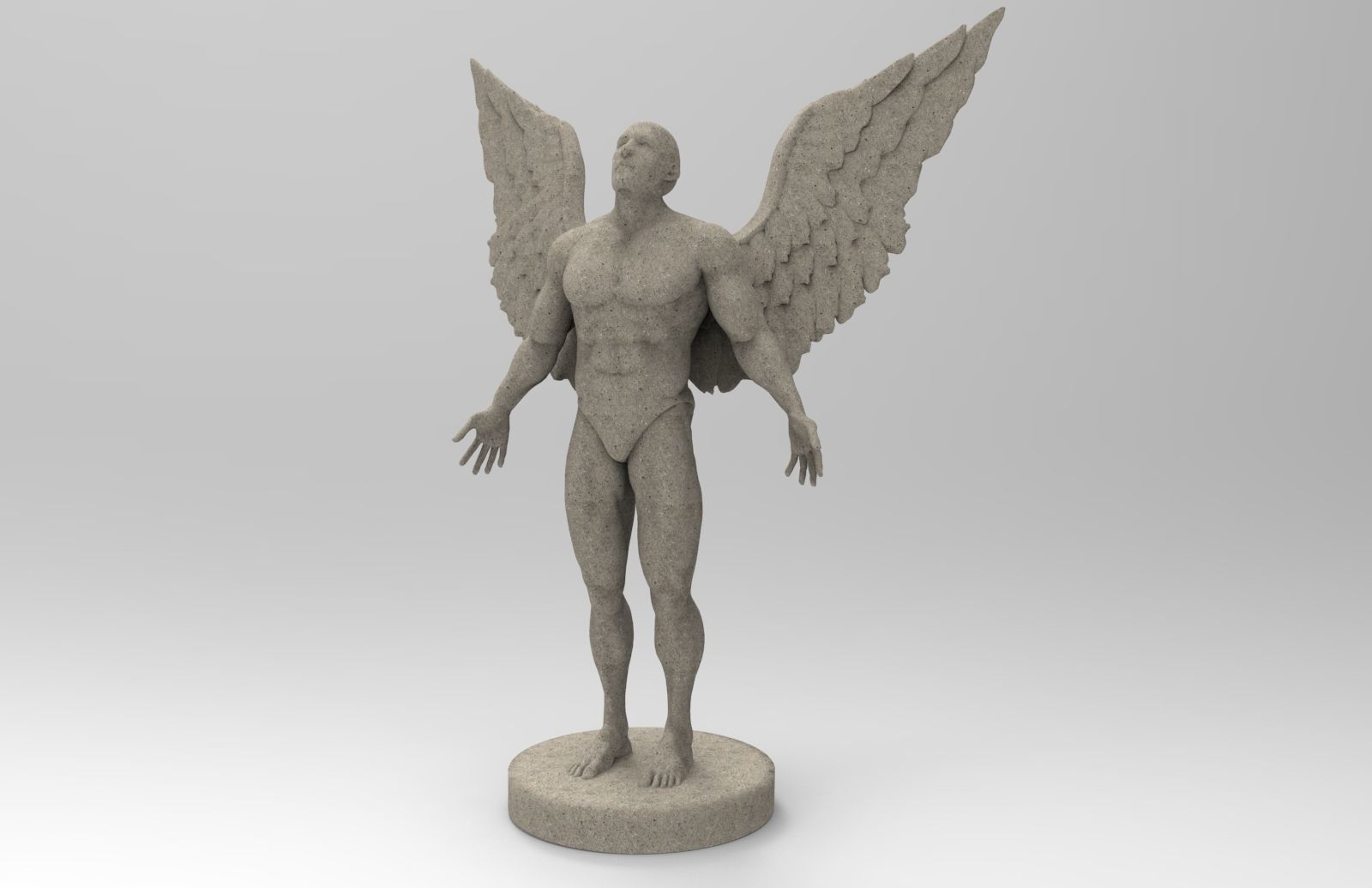 angel statue of wings 10saleoff man angels angelic winged characters art sculptures peaceful dragooning honey sucker shear tail 3D print model - Mito3D