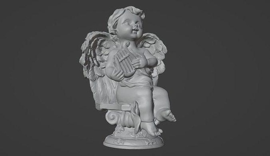angel statue fantasy art wing character wings angelic stone sculpture deity god religion statuette sculptures religiou 3d print model - Mito3D