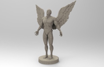 angel statue of wings 10saleoff man angels angelic winged characters art sculptures peaceful dragooning honey sucker shear tail 3d print model - Mito3D