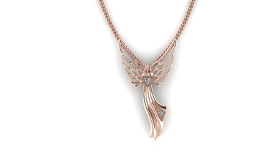 angel jewelry abstract necklace luxury gold accessory silver gem brilliant women female platinum pendant engagem shining fashion beauty ruby sapphire sterling pendants 3d print model - Mito3D