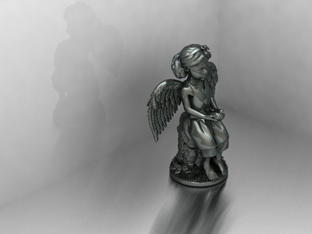 anjo 1 escultura estátua estatueta deus asa cupido monumento divindade querubim jesu namorados cristão religiou gadzhisaid paixão bíblia querubins arte esculturas 3D print model - Mito3D